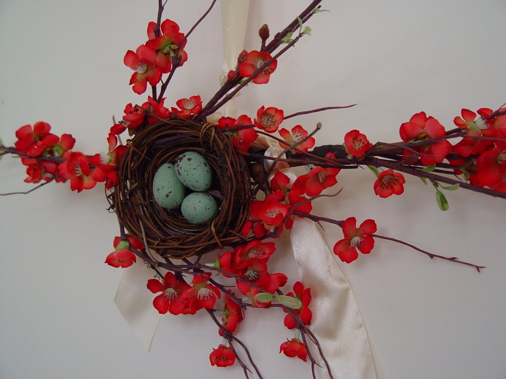 Spring Flowers and Nest