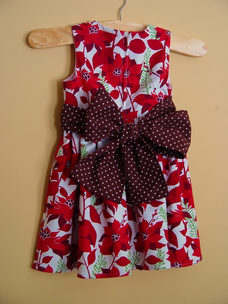 Poinsettia dress and Tie