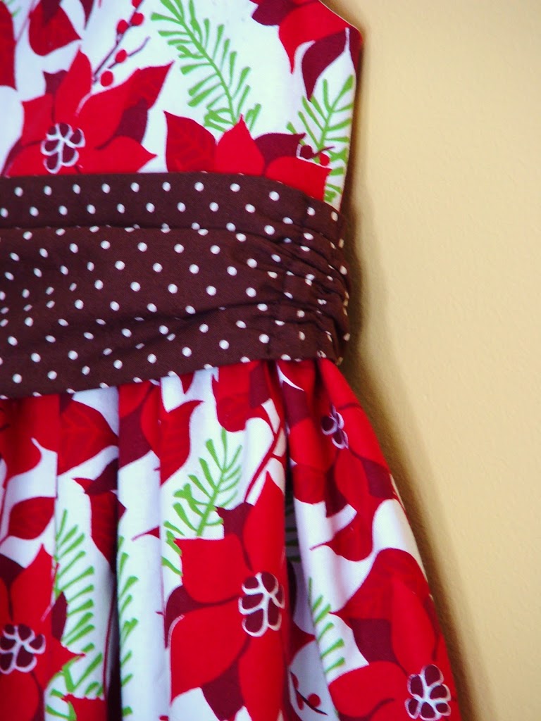 Poinsettia dress and Tie