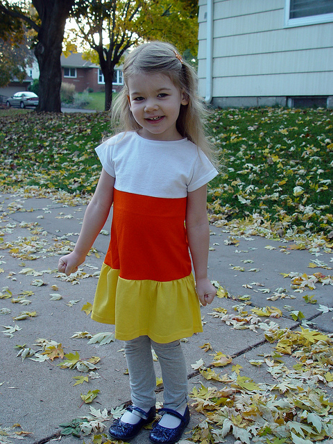 Candy Corn dress and Owl in the moon Tee