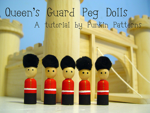 Queen's Guard Peg Dolls