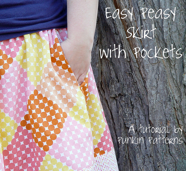 easy peasy skirt with pockets