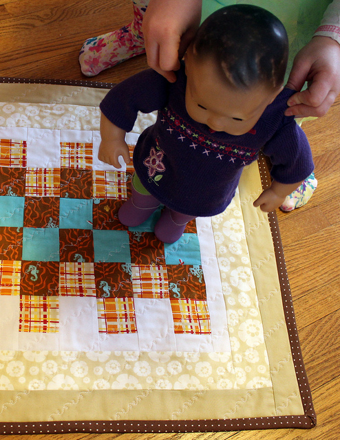 scrappy doll quilt